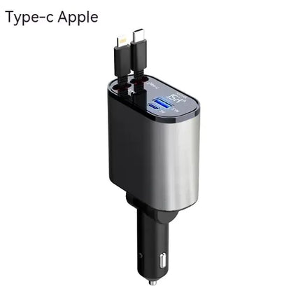 Cargador de Coche USB 4 Puertos con Pantalla LED