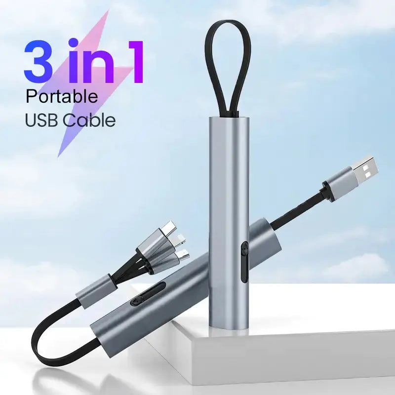 Cable Telescópico Multi-Conector - Tipo-C/Micro/Apple